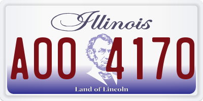 IL license plate A004170