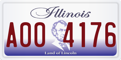 IL license plate A004176