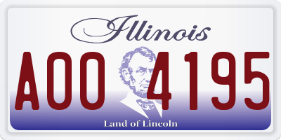 IL license plate A004195