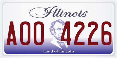 IL license plate A004226