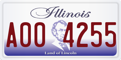 IL license plate A004255