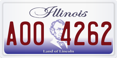 IL license plate A004262