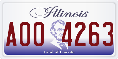 IL license plate A004263