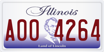 IL license plate A004264