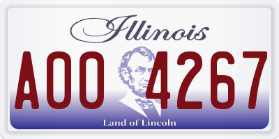 IL license plate A004267