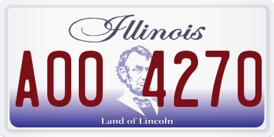 IL license plate A004270
