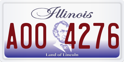 IL license plate A004276