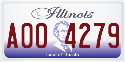 IL license plate A004279