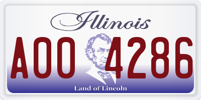 IL license plate A004286