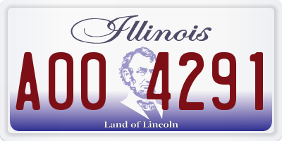 IL license plate A004291