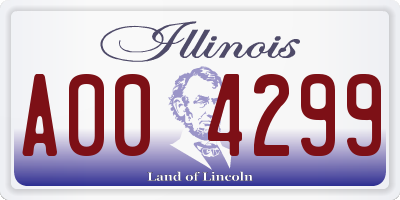 IL license plate A004299