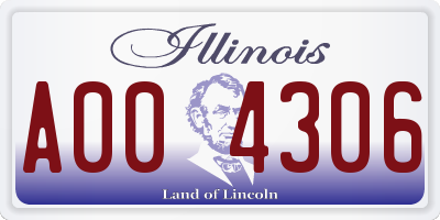 IL license plate A004306