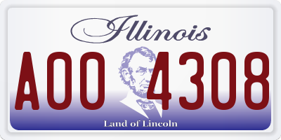 IL license plate A004308