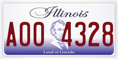 IL license plate A004328