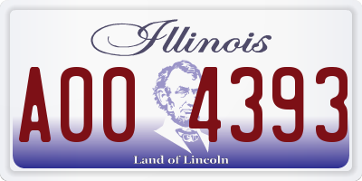 IL license plate A004393