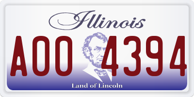 IL license plate A004394