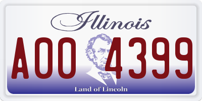 IL license plate A004399