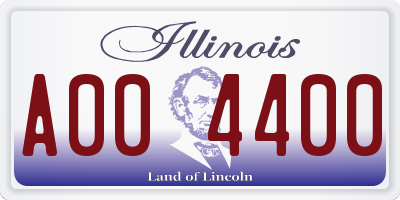 IL license plate A004400