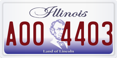 IL license plate A004403