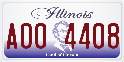 IL license plate A004408