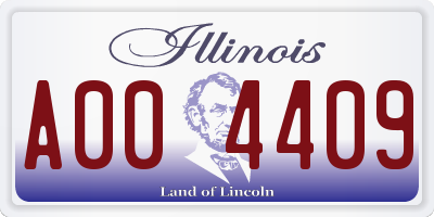 IL license plate A004409