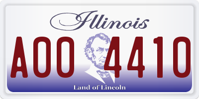 IL license plate A004410