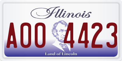 IL license plate A004423