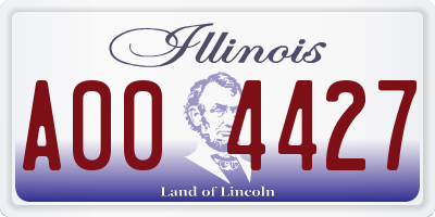 IL license plate A004427