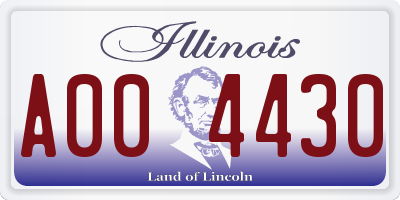 IL license plate A004430