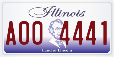 IL license plate A004441