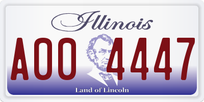 IL license plate A004447