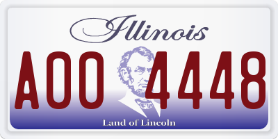 IL license plate A004448