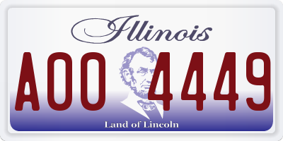 IL license plate A004449