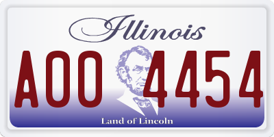 IL license plate A004454