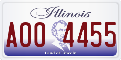 IL license plate A004455