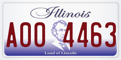 IL license plate A004463