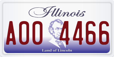 IL license plate A004466