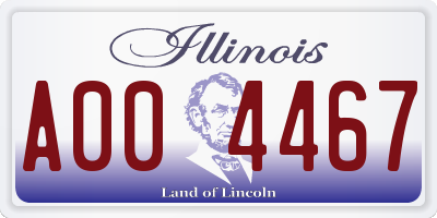 IL license plate A004467