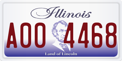 IL license plate A004468