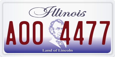 IL license plate A004477