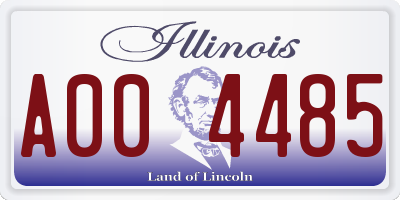 IL license plate A004485