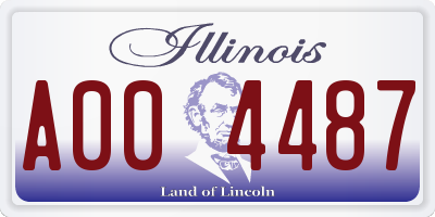 IL license plate A004487