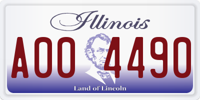 IL license plate A004490