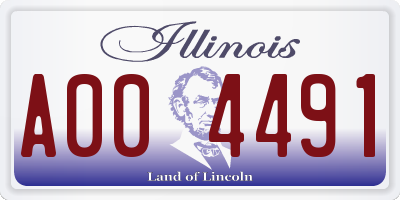 IL license plate A004491