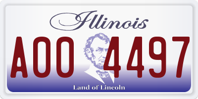 IL license plate A004497