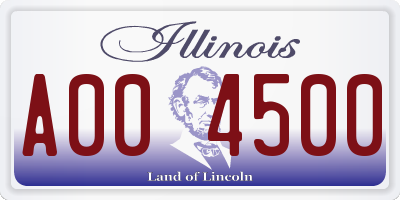 IL license plate A004500