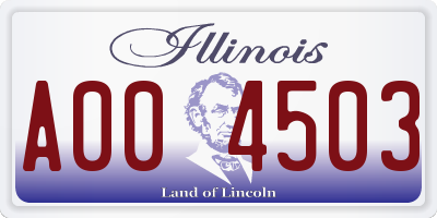 IL license plate A004503