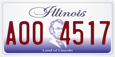 IL license plate A004517