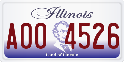 IL license plate A004526