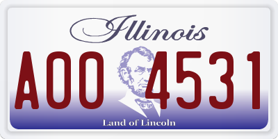 IL license plate A004531